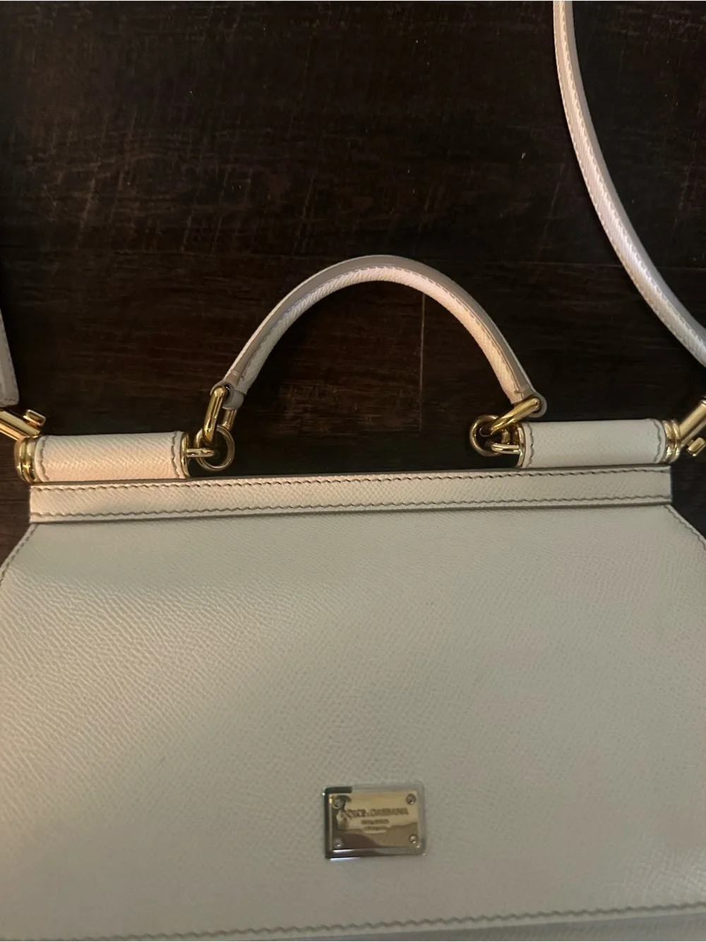 Dolce & Gabbana Top-Handle Satchel with Gold Hardware (removable strap)